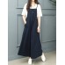 Plus Size Women Overalls Bib Pants Loose Pockets Jumpsuit