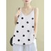 Polka Dot Spaghetti Backless Sleeveless Casual Cami