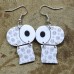 Roll Paper Earrings Paper Towel Earrings Funny Fun Toilet Roll Toilet Paper Earrings