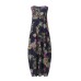 Sleeveless O-neck Loose Causal Floral Print Maxi Dress