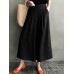 Solid Loose Pocket Elastic Waist Wide Leg Pants