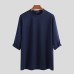 Summer Mens Baggy Loose T Shirts Long Sleeve Casual Leisure Yoga Blouse Tops Tees