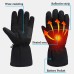 Unisex Touchscreen Battery Heated Windproof Warm Full-finger Heating Gloves