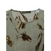 Vintage Floral Print Short Sleeve Loose Casual Maxi Dress
