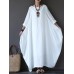 Women 100% Cotton Solid Baggy Pockets Summer Maxi Dress