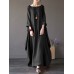 Women 100% Cotton Solid Baggy Pockets Summer Maxi Dress