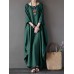 Women 100% Cotton Solid Baggy Pockets Summer Maxi Dress