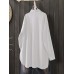 Women Daily Casual Cotton Irregular Hem Commute Loose Shirts