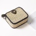 Women Girl Summer Square Bamboo Buckle Bag Rattan Straw Beach Crossbody Tote Vintage