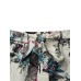 Women High Elastic Waist Floral Print Belted Side Pocket Vintage Pants