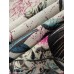 Women High Elastic Waist Floral Print Belted Side Pocket Vintage Pants