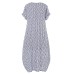 Women Polka Dot Print O-neck Short Sleeve Maxi Dress