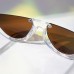 Women Retro Fashion Outdoor UV Protection Cat Eye Lower Half Frame Sunglasses