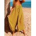 Women Sleeveless Straps Loose Solid Wide Leg Jumpsuits