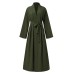Women Vintage Solid Color Loose Casual Cardigan Abaya Kaftan Long Sleeve Robe