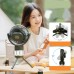 10000mAh Portable Camping Fan Rechargeable with Magnetic Remote Control Foldable Tripod Night Light Power Bank Function