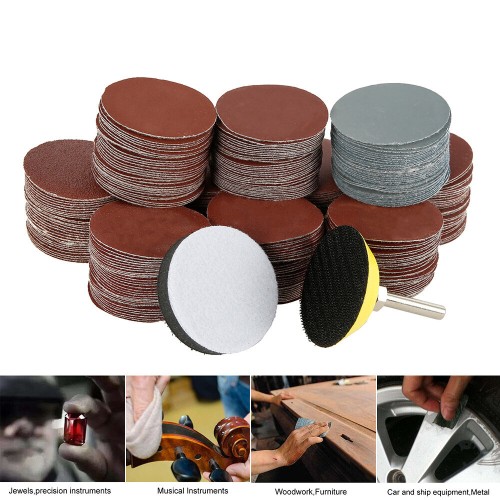 10PC 4 Inch Abrasive Sand Discs Sanding Paper 1000 Grit With M10 Base & Handle