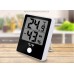 2PC Digital Electronic Temperature Humidity Meter Thermometer Hygrometer Alarm Clock LCD Display 12/24hrs