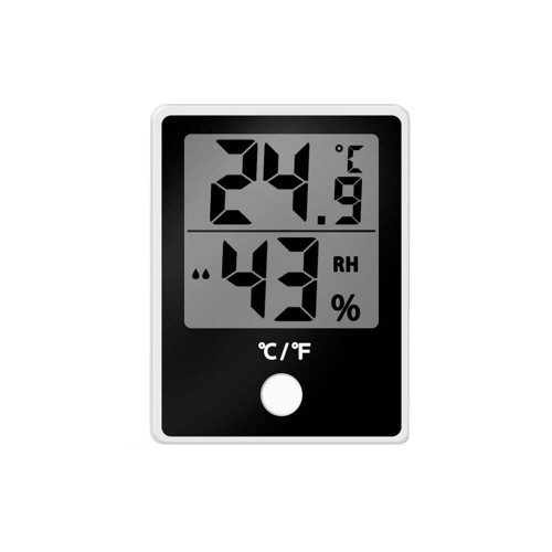 2PC Digital Electronic Temperature Humidity Meter Thermometer Hygrometer Alarm Clock LCD Display 12/24hrs