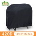 58 inch Grill Cover Heavy Duty Waterproof BBQ Grill Cover with Handle Straps Storage Bag and Shrink Rope Outdoor RipProof Dust-Proof Anti-UV for Weber Brinkmann Outback Char-Broil