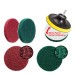 7pc/set Attachable Electric Drill Brushes Scouring Pad For Cleaning Flooring Brick Pool Tile Ceramic Marble Grout Bathroom Car