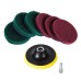 7pc/set Attachable Electric Drill Brushes Scouring Pad For Cleaning Flooring Brick Pool Tile Ceramic Marble Grout Bathroom Car