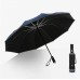 AGSIVO LED Light Travel Automatic Folding Reverse Umbrella 10 Ribs Reinforced Windproof UPF 50+ UV Protection Auto Open Close For Men and Women