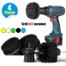 SAFETYON 4 Pieces Drill Brush Attachment Electric Drill Brushes for Cleaning Pool Tile Flooring Brick Ceramic Marble Grout Bathroom Car