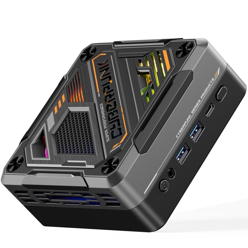T-BAO MN78 AMD Ryzen 7 7840HS Mini PC 32GB RAM 1TB SSD 4K Triple Output WIFI 6 BT5.2 HD USB3.2 Type-C RGB Light Effect Mini Computer Desktop PC
