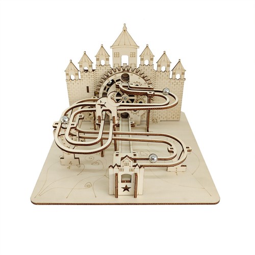 LXG-19 Castle Ball 3D Wooden Puzzle DIY Assembly Three-dimensional Jigsaw Puzzle Toy Set