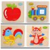 Baby Kid Children Lovely Animal Fruit Vehicle Wooden Early Learning Educational Puzzle Toy