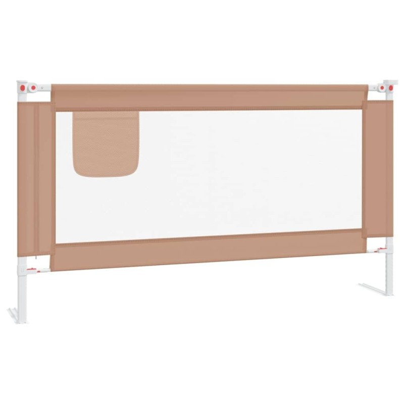 Bed rail toddler 150x25 cm fabric taupe