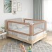 Bed rail toddler 150x25 cm fabric taupe