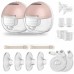 Bioby 3 Modes & 12 Levels Wearable Breast Pump Hands Free Breast Pump with LCD Display - 2Pieces