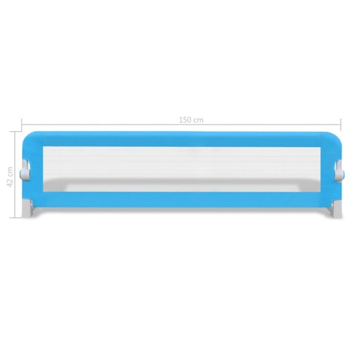 Children's bed rails 2 pcs 150x42 cm blue