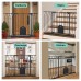 Comomy 31-45'' Extra Wide Baby Gate with Adjustable Door Top of Stairs Pet Gate