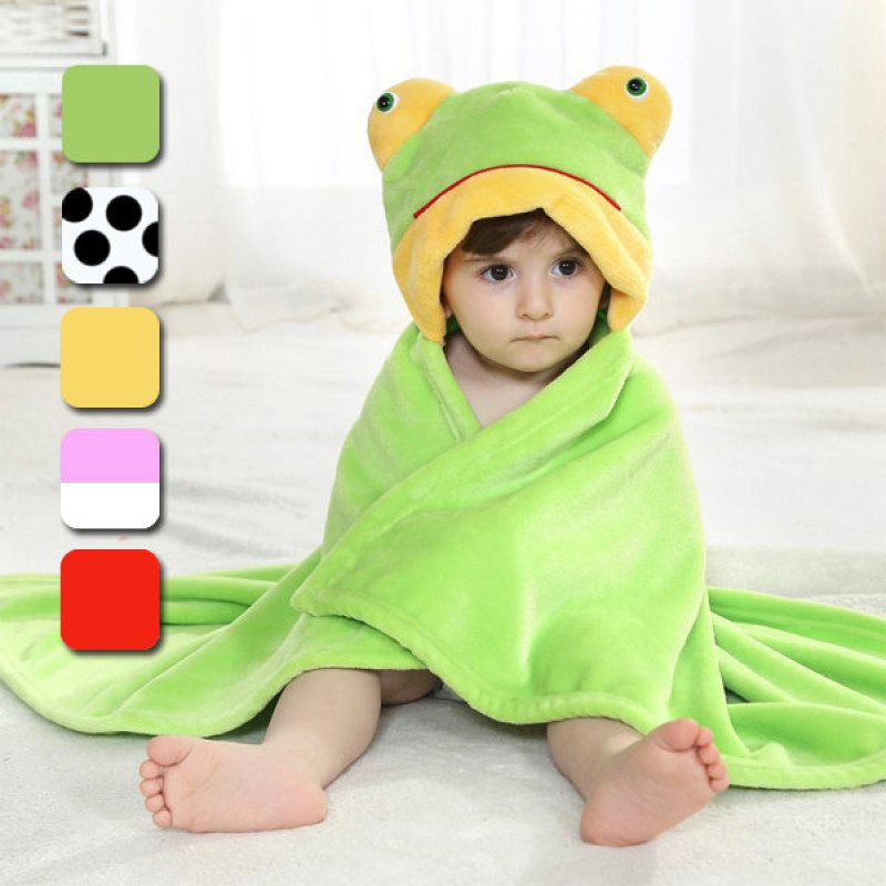 Cute Animal Cartoon Baby Infant Wrap Parisarc Soft Flannel Blanket Quilt Bathrobe