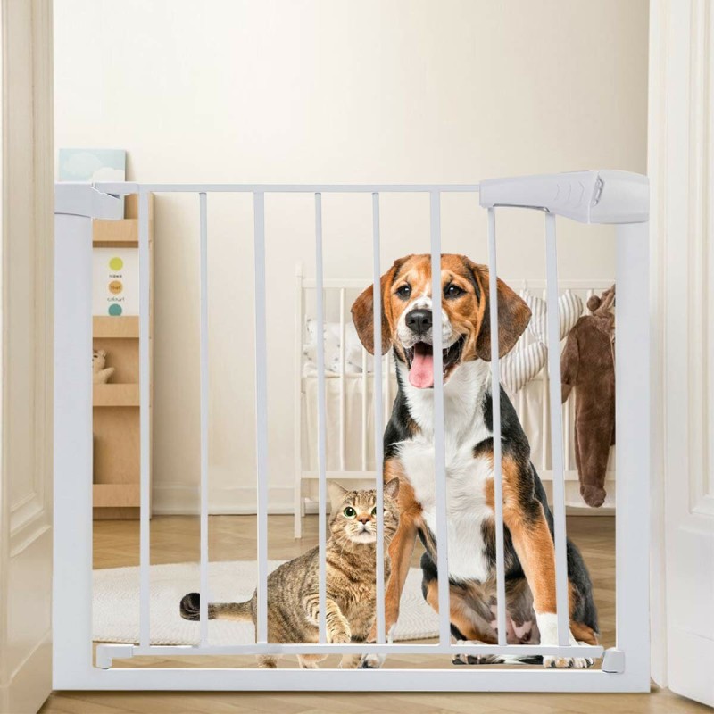 Extra Wide Baby Gate Baby Fences Kids Play Gate Large Pet Gate with Swing Door For Doorway Stairs