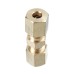 3/16 Inch OD Brass Compression Pipe fitting Connector Union Straight