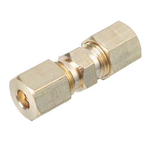 3/16 Inch OD Brass Compression Pipe fitting Connector Union Straight