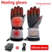 3 Gear Temperature Control Motorcycle Riding Gloves + 5000mAh Battery Winter Heated Warm Gloves for Outdoor Sports