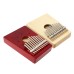 10 Tone Red/Natural Color Portable Wood Kalimba Thumb Piano Finger Percussion