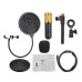 Audio Dynamic USB Condenser Sound Recording Vocal Microphone Mic Kit With Stand Mount