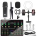 Microphone Sound Recording Microphone Kit With DJ10 Sound Card For Radio Braodcasting Singing Recording KTV Karaoke Mic Kit