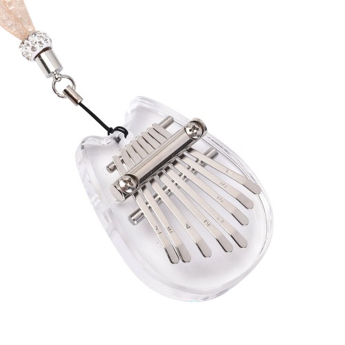 Muspor Portable Thumb Piano Crystal Mini Kalimba Instrument 8 Keys Mini Thumb Piano Musical Instrument For Beginner Music Accessories