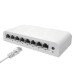 8 Port Gigabit Data Switch Network Hub Desktop Ethernet Splitter Plug and Play Shielded Ports Fanless Quiet Mini Portable for Home Dormitory Use