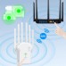 U13 1200Mbps WiFi Repeater Wireless WiFi Signal Repeater Extender High Gain 6 Antenna Dual-Band 2.4G/5G Network Amplifier WPS Router