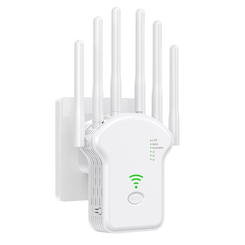 U13 1200Mbps WiFi Repeater Wireless WiFi Signal Repeater Extender High Gain 6 Antenna Dual-Band 2.4G/5G Network Amplifier WPS Router