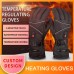 1 Pair Heating Gloves 3 Modes Adjustable Temperature Touchscreen Waterproof Windproof Electric Heated Gloves Men Women for Ski Cycling Motorcycle