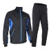 ARSUXEO Winter Triple Composite Fleece Cycling Jersey Suit Set Waterproof Windbreaker Coat+Trousers Biking Supply